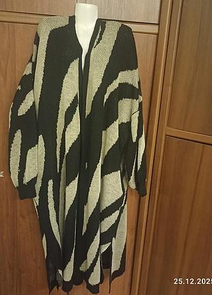 Теплый кардиган большого размера