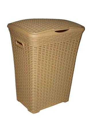 Корзина для белья 50л rotange (бежевый) тм консенсус