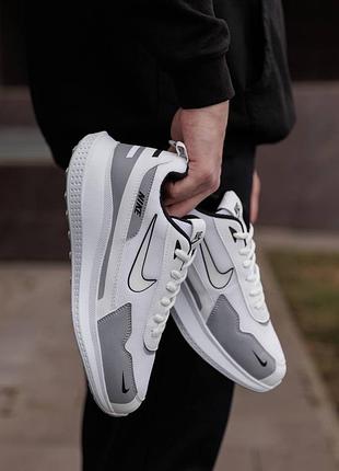 Мужские кроссовки nike simple white grey найк симпл вайт грей