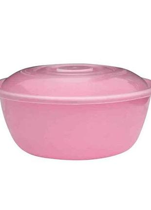 Миска пл. 6л ягідка з кришкою пудра тм полімерагро