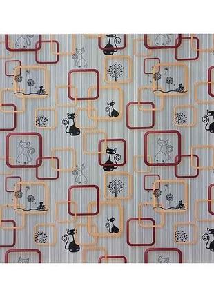 Термосерветка 2-стороння 0,98*0,58м #16 пластик коти-квадрати в смужку тм bona domus