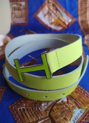 Шкіряний салатовий жіночий ремінь weinmann кожаный женский салатовый стильный ремень пояс