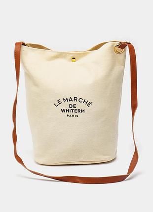 Cумка-шопер le marché de whiterm paris нова.