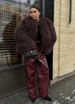 Шубка з натурального хутра лами