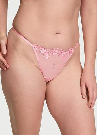 Женские трусики victoria's secret с 3d вышивкой