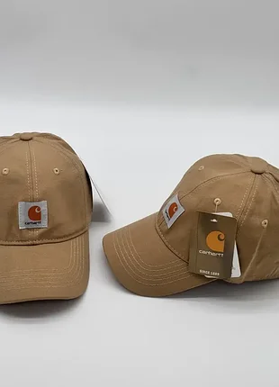 Легка бейсболка з фірмовим логотипом carhartt та застібкою під розмір 55-63 см для міських прогулянок