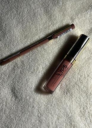 Лот карандаш и блеск для губ eveline cosmetics