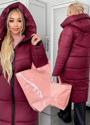 Жiноча куртка - пальто зима.женская зимняя удлинённая куртка