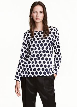 Стильная блуза в горох h&m