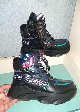 Черевички зимові з натуральним мехом акція на свята