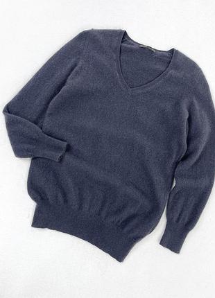 Сірий кашеміровий джемпер marks & spencer  100% кашемір розмір 14 (42) l