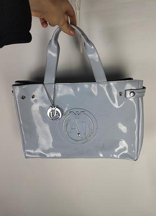 Жіноча сумка armani jeans женская лакована шкіра
