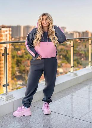 Тёплый женский спортивный костюм с капюшоном.размеры ▫️40-42, 44-46 ,48-50, 52-54 ,56-58, 60-62