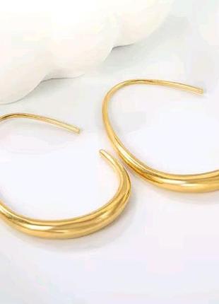 Серьги протяжка кольца, капли, медзолото