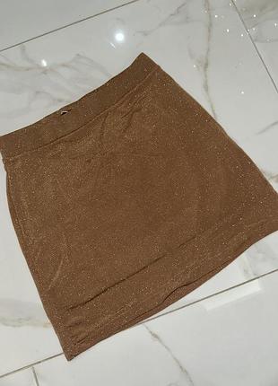 Блискуча міні спідниця на резинці