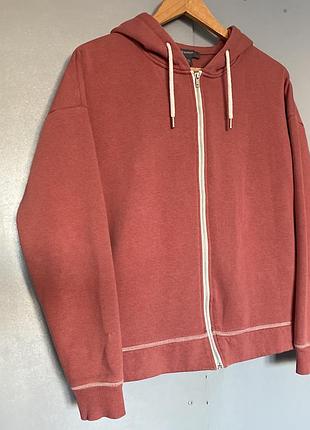 Худи розовый на молнии