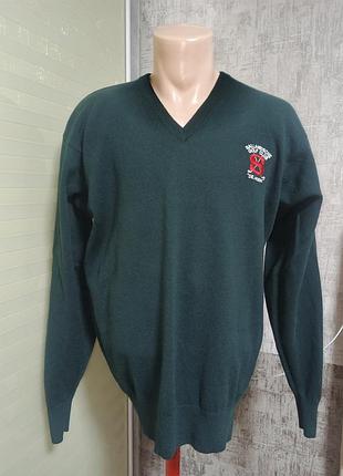 M-l размер винтажный шерстяной свитер glenmuir 100% wool woolmark шерсть