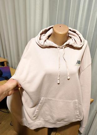 Худи персиковая с капюшоном new balance размер xl