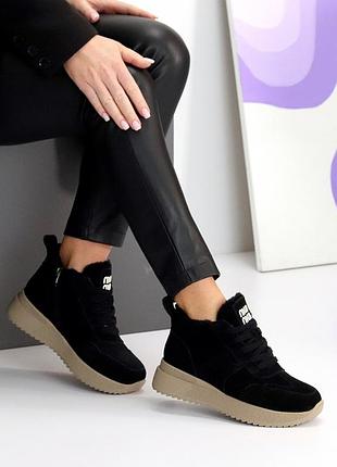 Жіночі черевики чорного кольору натур.замша 36;37;38;39;40;41 розміри