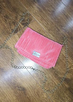 Сумочка косметичка коралловая женская органайзер чехол для косметических средств сумка клатч