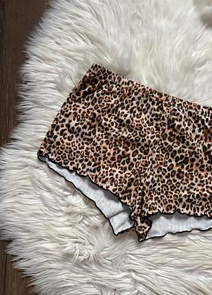 Шорти шортки леопард принт домашні піжамні 2