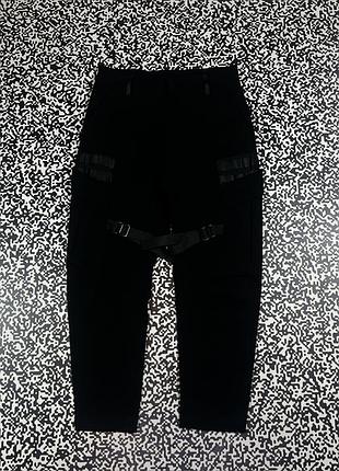 Чоловічі тактичні авангардні карго штани з утяжками japanese style