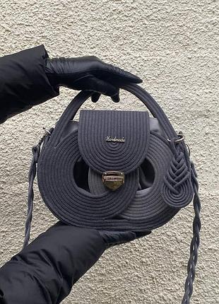 Сумка ручной работы из хлопкового шнура, хлопковая сумка.