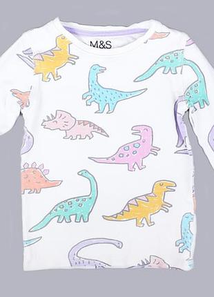 Реглан детский с динозаврами m&amp;s 98 (4722998)