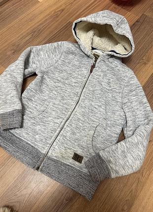 Тепла кофта на хутрі для хлопчика 7/8р.