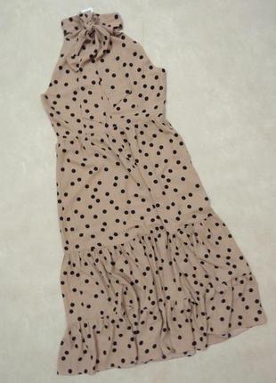 Шикарное шифоновое платье английского бренда oasis размер 10-12/38-40-m-l8 фото