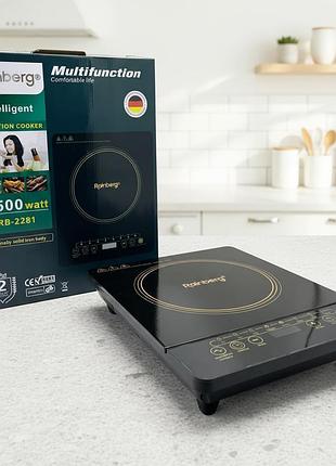 Индукционная варочная панель rainberg rb-2281 с 1 конфоркой, портативная, мощностью 3500 вт