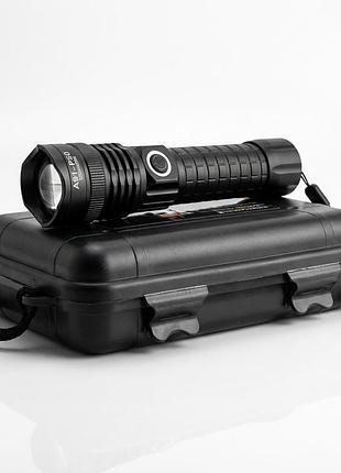 Світлодіодний ліхтар bailong bl-a91-p50, супер'яскравий, ударо- та вологозахищений, чорний
