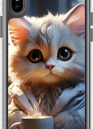 Чехол на iphone xs white cat "5646pc-1583-73076"