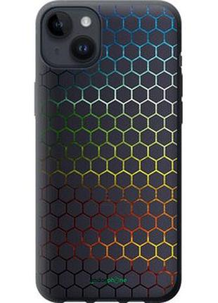 Чехол на iphone 14 plus переливающиеся соты "498u-2645-73076"