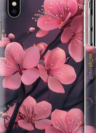 Чехол на iphone xs пурпурная сакура "6075m-1583-73076"