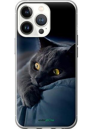 Чехол на iphone 13 pro дымчатый кот "825u-2372-73076"