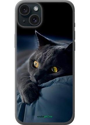 Чехол на iphone 15 plus дымчатый кот "825u-3097-73076"