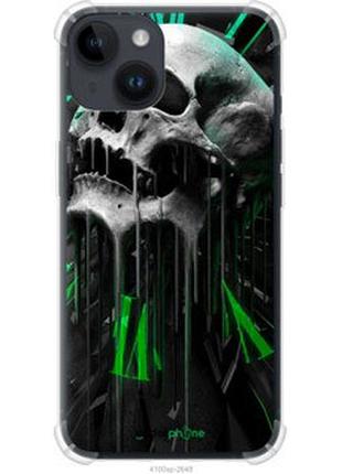Чехол на iphone 14 череп-часы "4100sp-2648-73076"