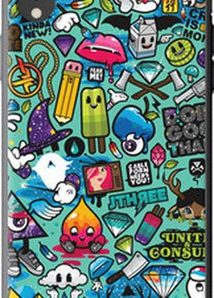 Чехол на iphone xr стикер бомбинг 1 "693t-1560-73076"