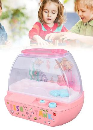 Музичний акваріум дитячий нічник озвучування казки пісні підсвічування bluetooth happy aquarium fish tank