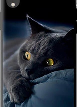 Чехол на iphone xr дымчатый кот "825b-1560-73076"
