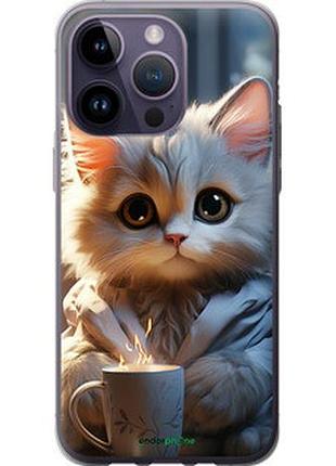 Чехол на iphone 14 pro max white cat "5646u-2667-73076"