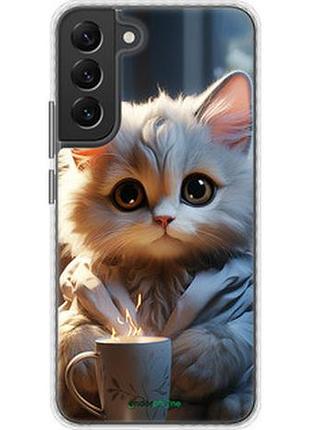 Чехол на samsung galaxy s22 plus white cat "5646pc-2495-73076"