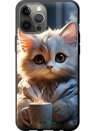 Чехол на iphone 12 pro max white cat "5646b-2054-73076"