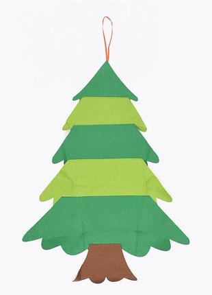 Дитяча різдвяна ялинка з фетру без іграшок chrismas free ялинка на стіну 95x70 см