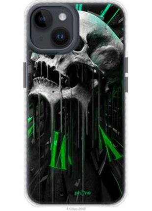 Чехол на iphone 14 череп-часы "4100pc-2648-73076"