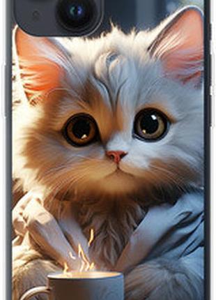 Чехол на iphone 14 white cat "5646sp-2648-73076"
