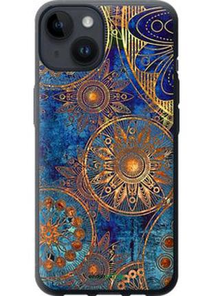 Чехол на iphone 14 золотой узор "678u-2648-73076"