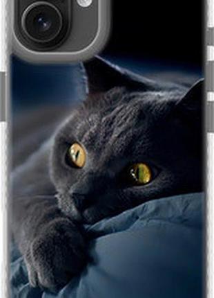 Чехол на iphone 16 plus дымчатый кот "825pc-3714-73076"