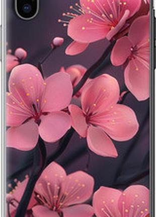 Чехол на iphone xs пурпурная сакура "6075t-1583-73076"
